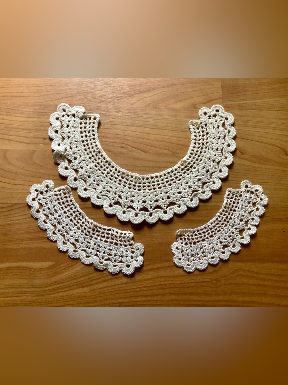 Handmade Crocheted Collar and Cuff Set